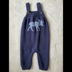 Hanna Andersson Knit Moose Overalls